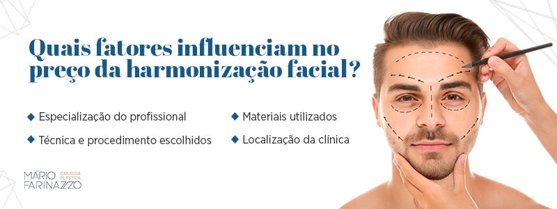 Quais fatores influenciam no preço da harmonização facial? Especialização do profissional, técnica e procedimento escolhidos, materiais utilizados e localização da clínica.